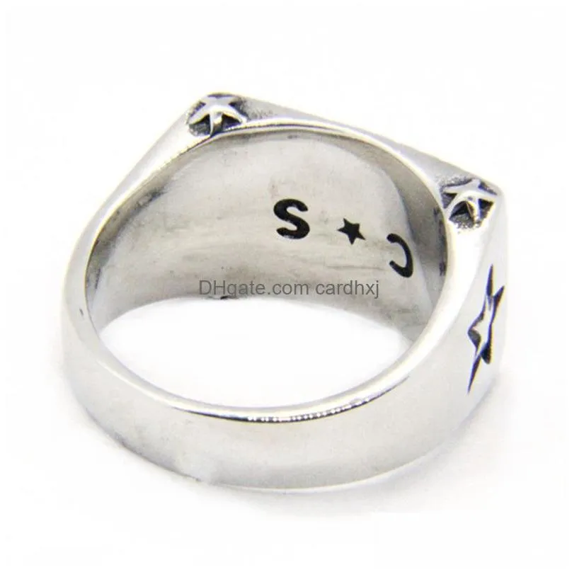 5pcslot fk you star ring 316l stainless steel fashion jewelry biker hip style2991162