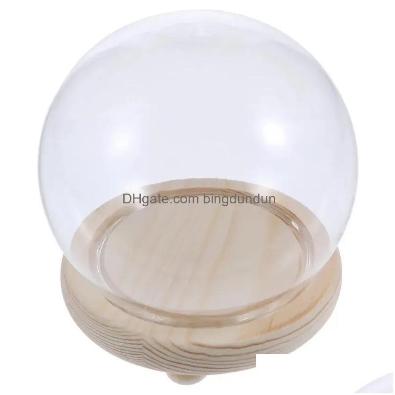 vases monitor spherical glass cover round vase cloche dome with base borosilicate model display