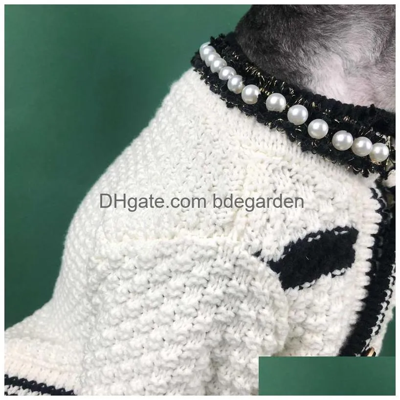 designer dog clothes brands dog apparel spring coats small fragrance pet sweater for cardigan schnauzer bomei teddy corgi pug dogs cat pets clothing black