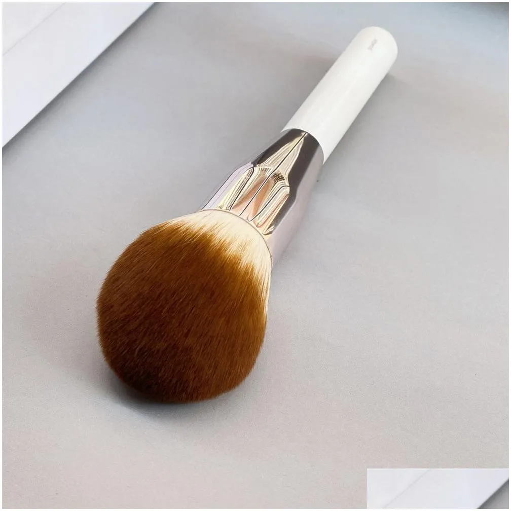 lm the powder foundation makeup brushes - soft synthetic hair large powder flawless finish cream liquid cosmetics brushes beauty tools