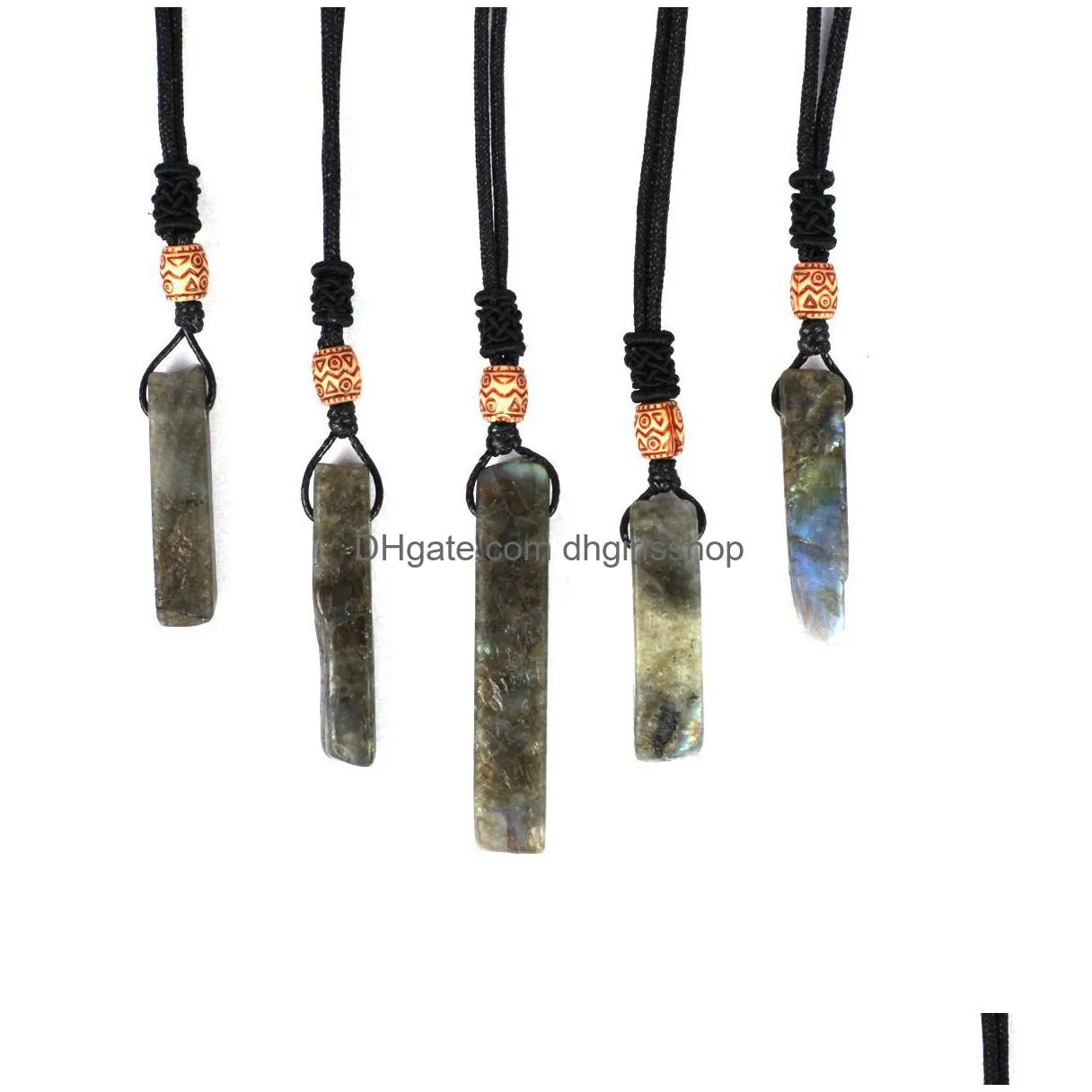 natural stone irregular long necklace crystal stone pendant necklace fashion accessories