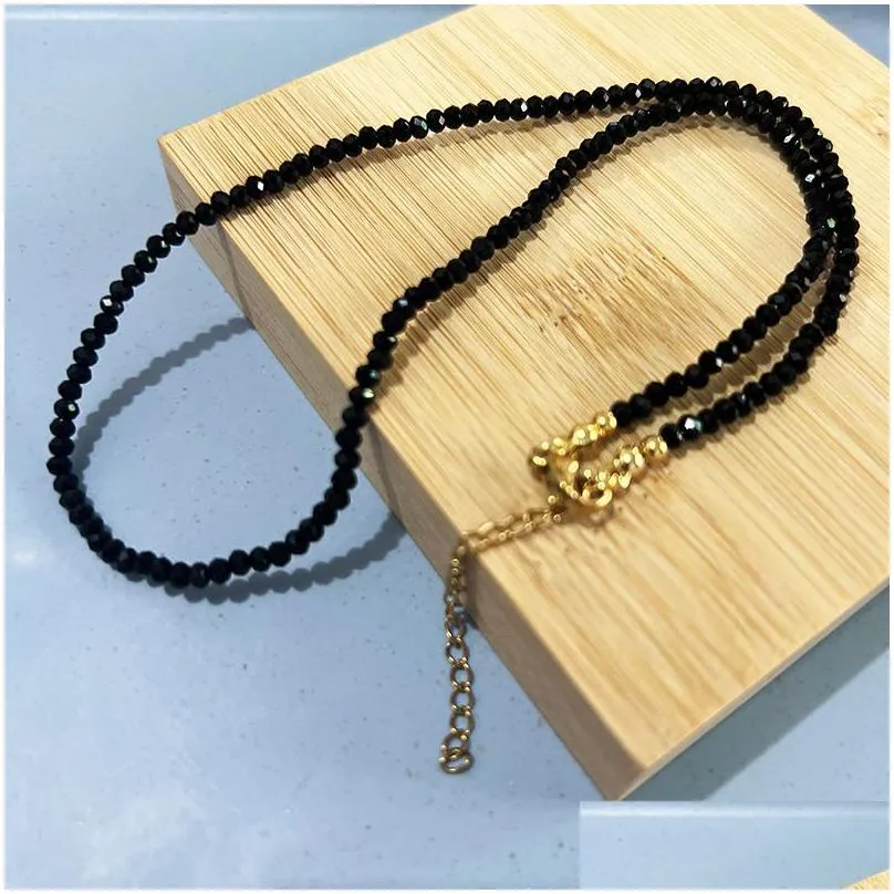 40add5cm boho beach crystal glass seed beaded bead choker necklace for women