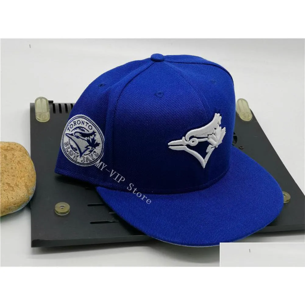 top sale toronto fitted hats on field baseball caps adult flat visor hip hop royalu blue color fitted cap for men and women