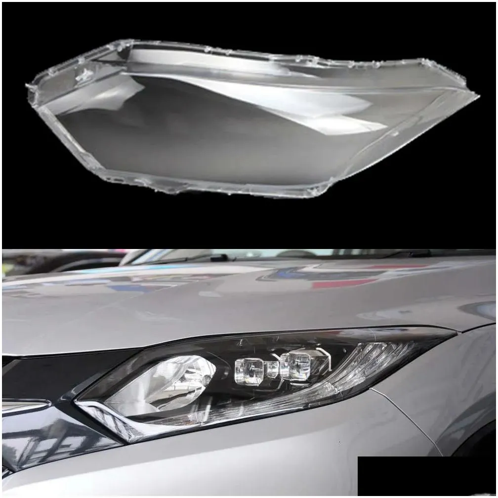 auto light caps for honda vezel 2015 2016 2017 2018 transparent lampshade lamp shade front headlight cover glass shell lens case