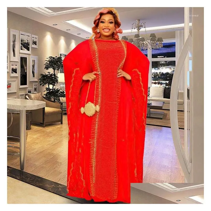 ethnic clothing african dresses for women chiffon diamonds caftan dress 2023 traditional lady abaya boubou robe clothes