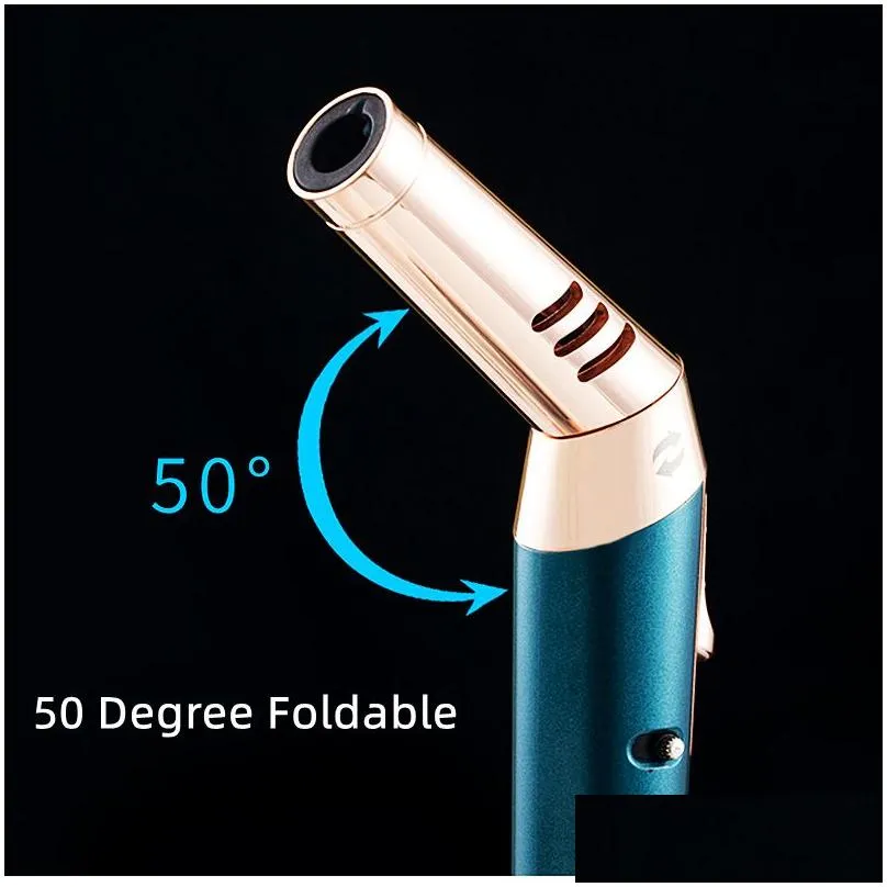  torch gas gun lighter metal windproof elbow cigar cigarette refill lighters  bbq kitchen cooking tool jewelry welding gifts lighter