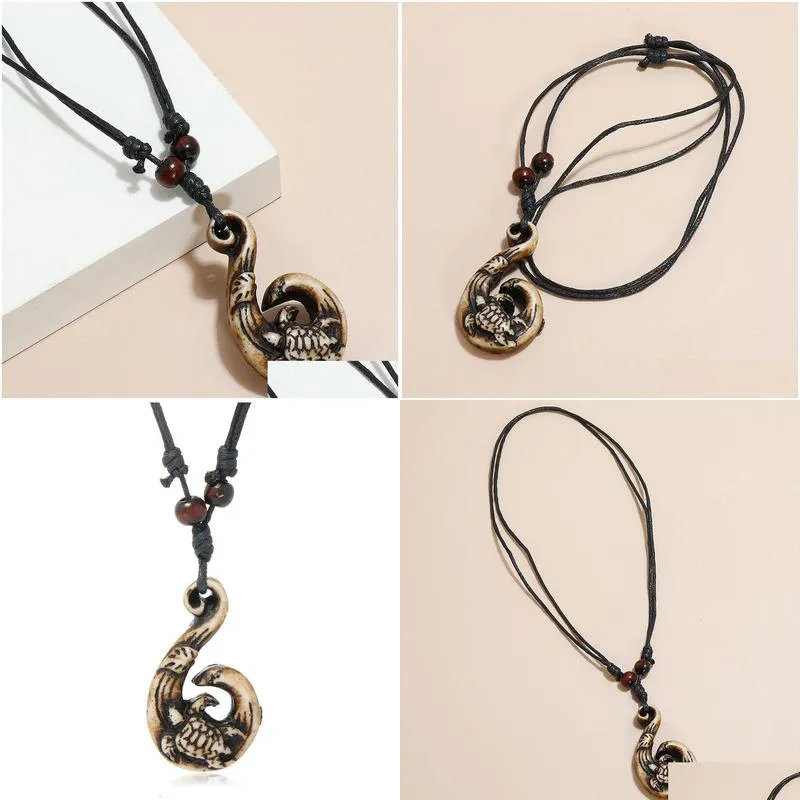 turtle necklaces animal ocean wave sea adjustable long chain resin fashion jewelry necklace for women men hip hop fashion jewelry gift