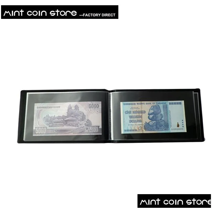 sheet 40 openings banknote album paper money currency stock collection protection album c0926243a