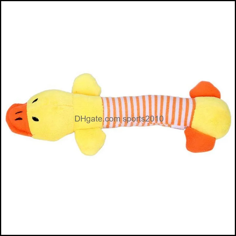 cute pet dog cat plush squeak sound dog toys funny fleece durability chew molar toy fit for all pets elephant duck pig