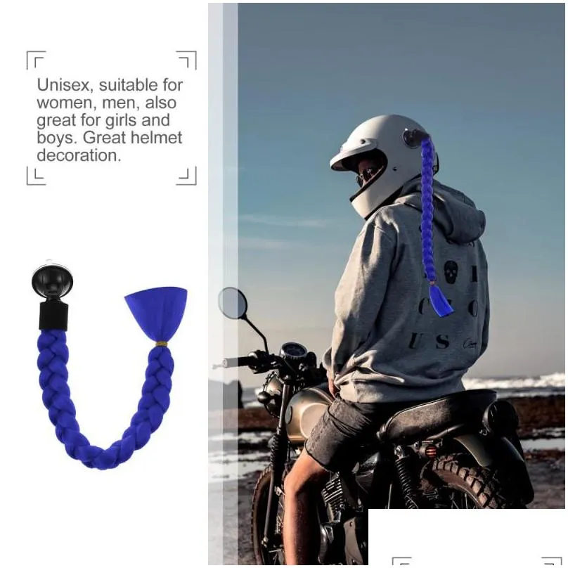 motorbike helmet braids adult motorcycle ponytails durable decoration helmets
