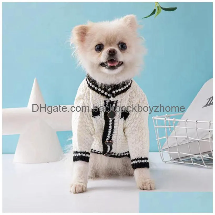 designer dog clothes brands dog apparel spring coats small fragrance pet sweater for cardigan schnauzer bomei teddy corgi pug dogs cat pets clothing black