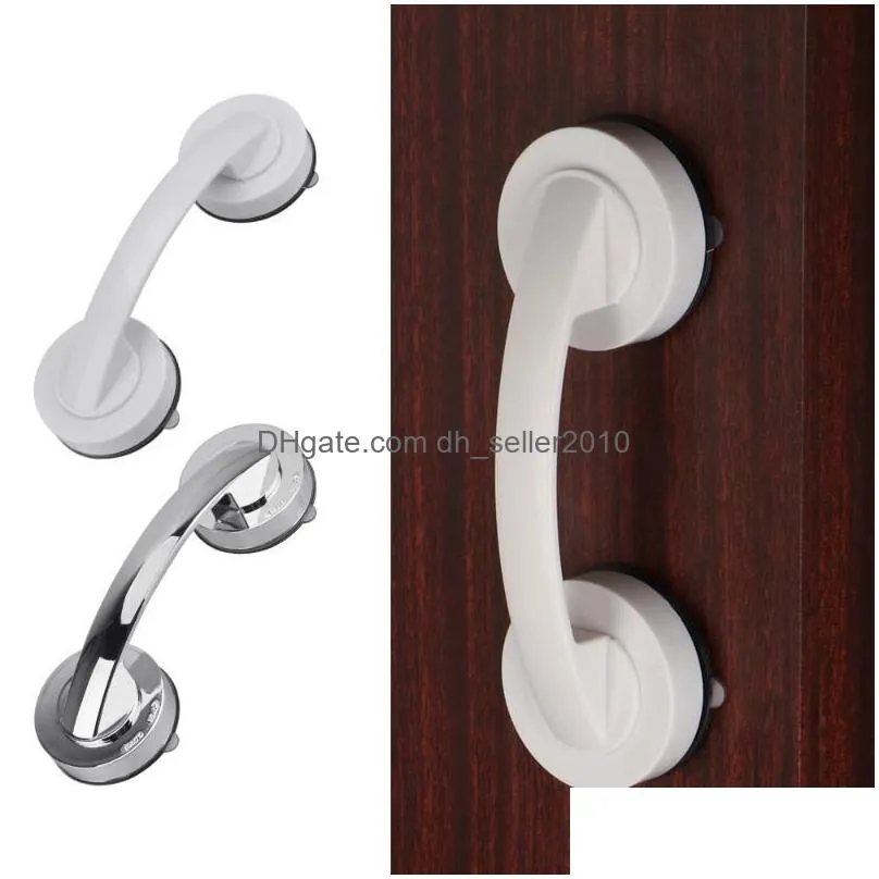 no drilling shower handle with suction cup anti-slip handrailoffers safe grip for safety grab in bathroom bathtub glass door handles 