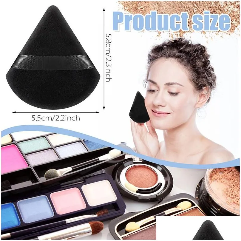 powder puff face soft triangle makeup puff for loose powder mineral powder body powder velour cosmetic foundation blender sponge beauty makeup