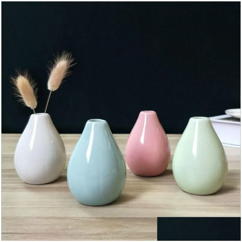 creative home decoration small ceramic vases modern simple living room decor dry flower decorative items ornament mini vase