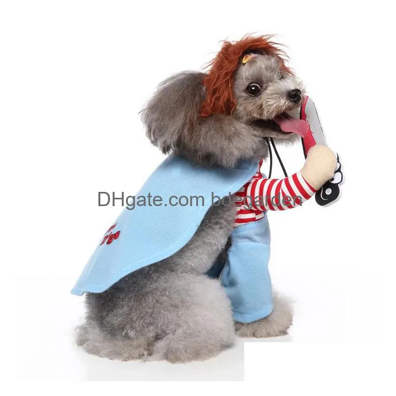 halloween dog costume funny dog apparel clothes pirate pet cosplay costumes fun wig party costuming novelty clothing for small dogs panda raccoon wholesale