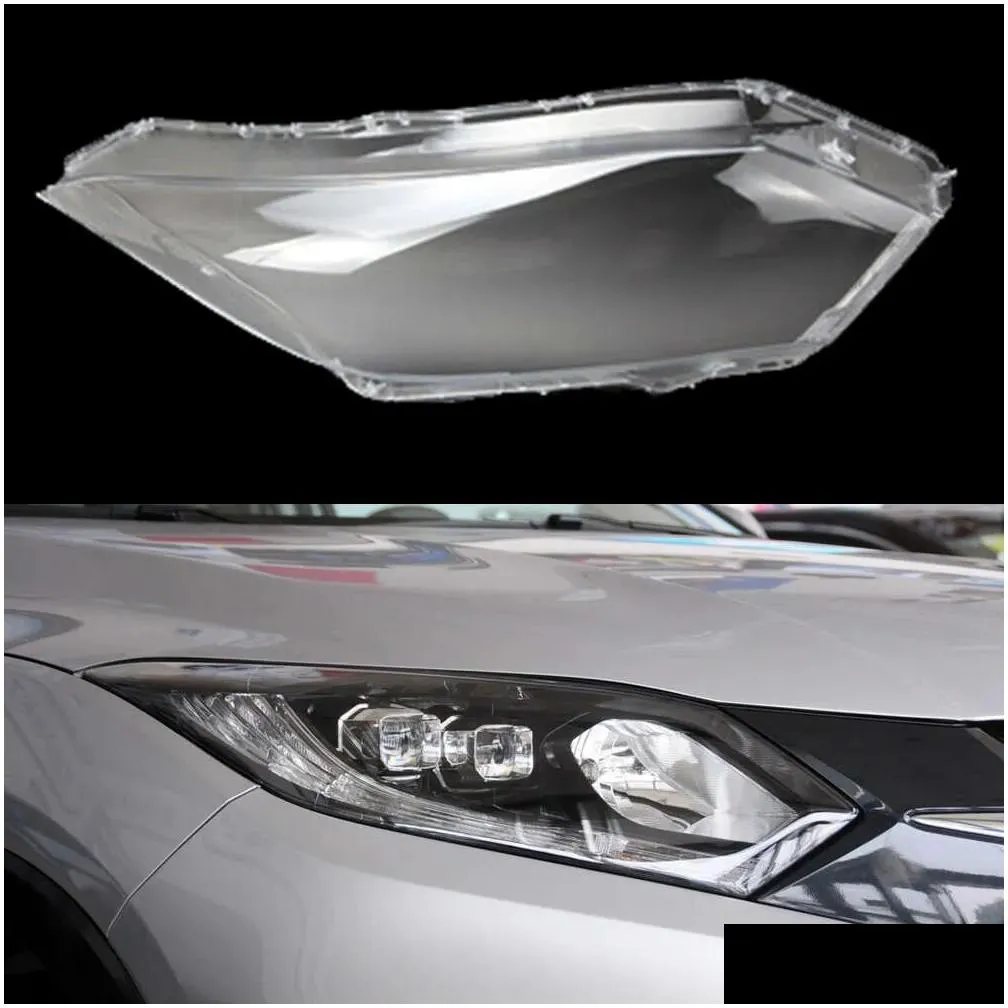 auto light caps for honda vezel 2015 2016 2017 2018 transparent lampshade lamp shade front headlight cover glass shell lens case