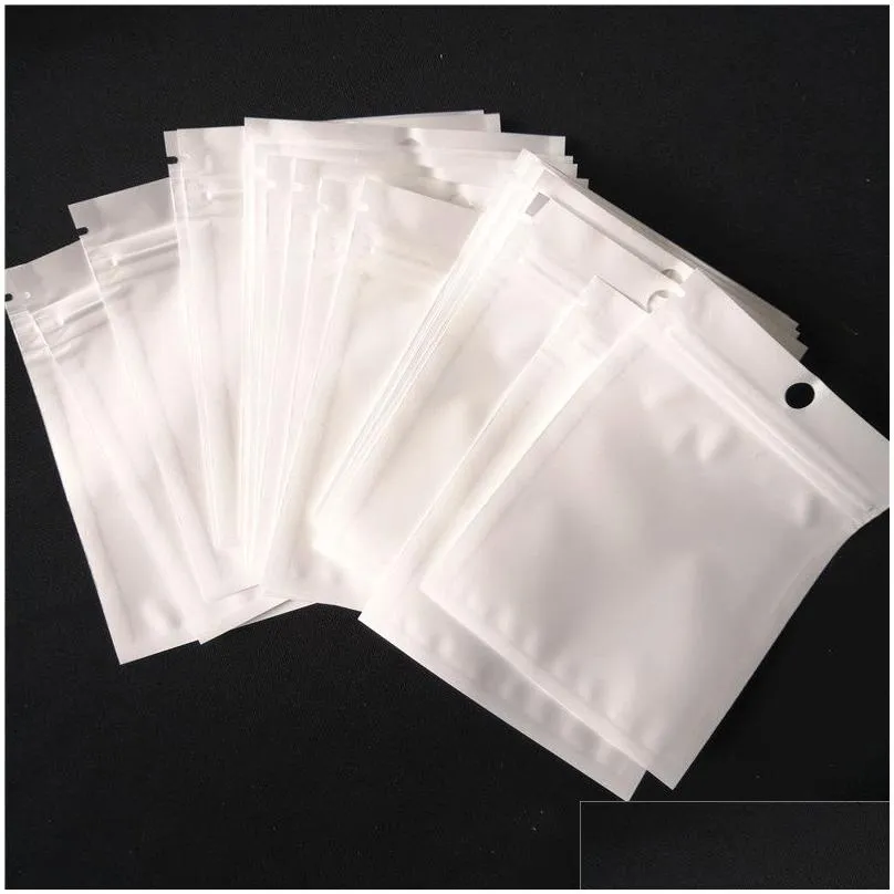 wholesale clear add white pearl plastic poly opp packing zipper zip lock retail packages jewelry food pvc plastic bag small big size for