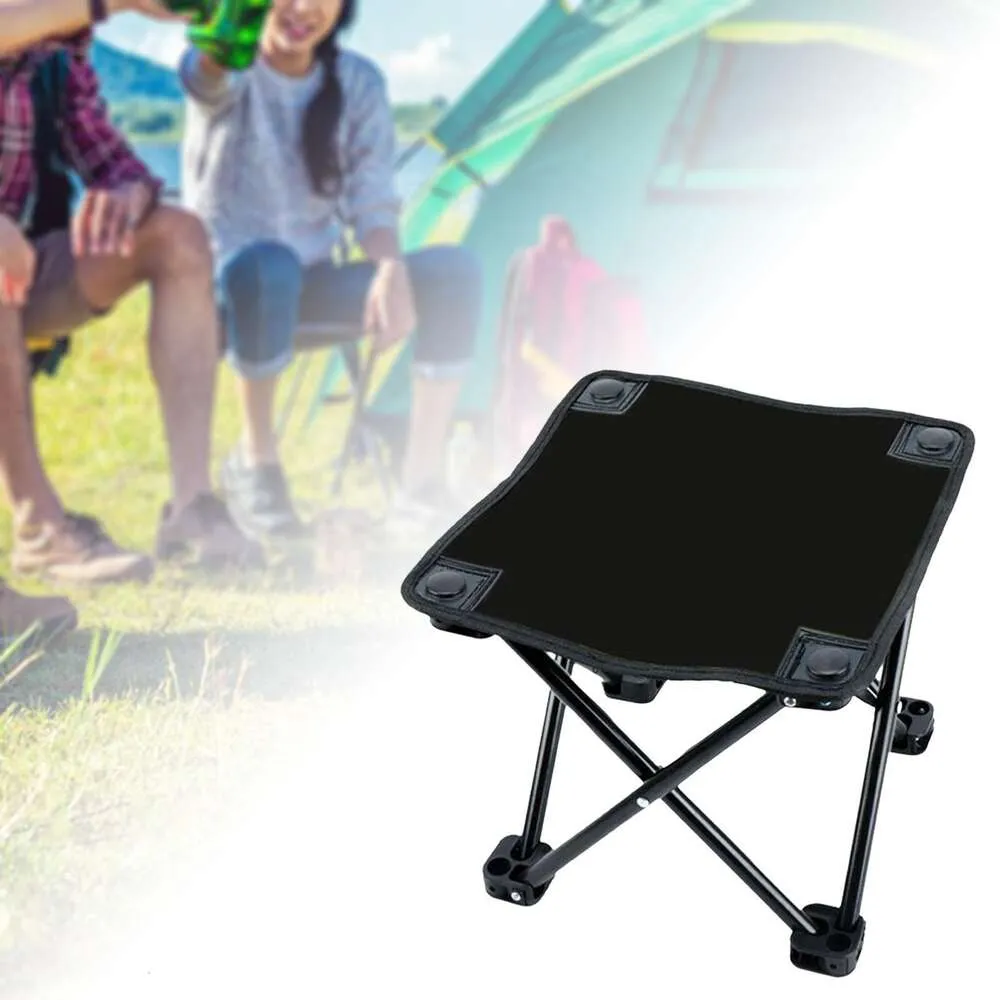 Camping Folding Stool Adults Foot Stool Saddle Chair for Picnic BBQ Lounge
