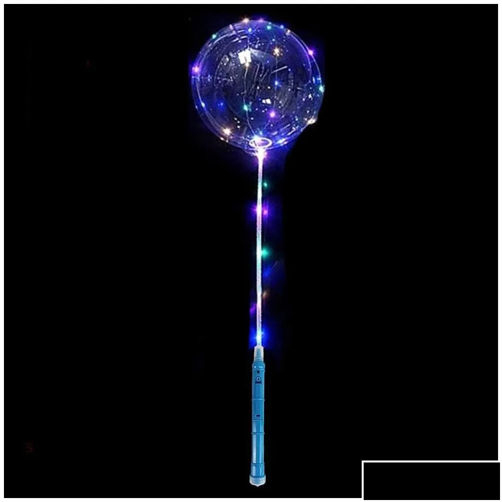 Other Festive Party Supplies 20 Inches Glow Clear Bubble Balloon Led Light Up Bobo Balloons Christmas Birthday Wedding Decoration