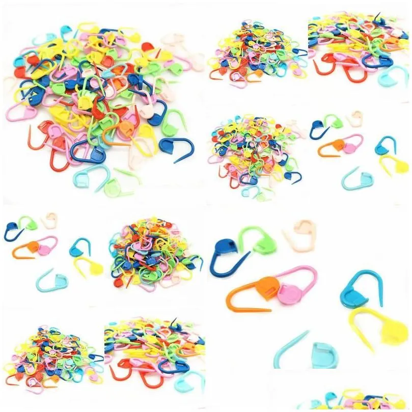 Craft Tools 1000Pc Mix Color Plastic Knitting Locking Stitch Markers Crochet Latch Needle Clip Hook Drop Delivery Home Garden Arts Cr