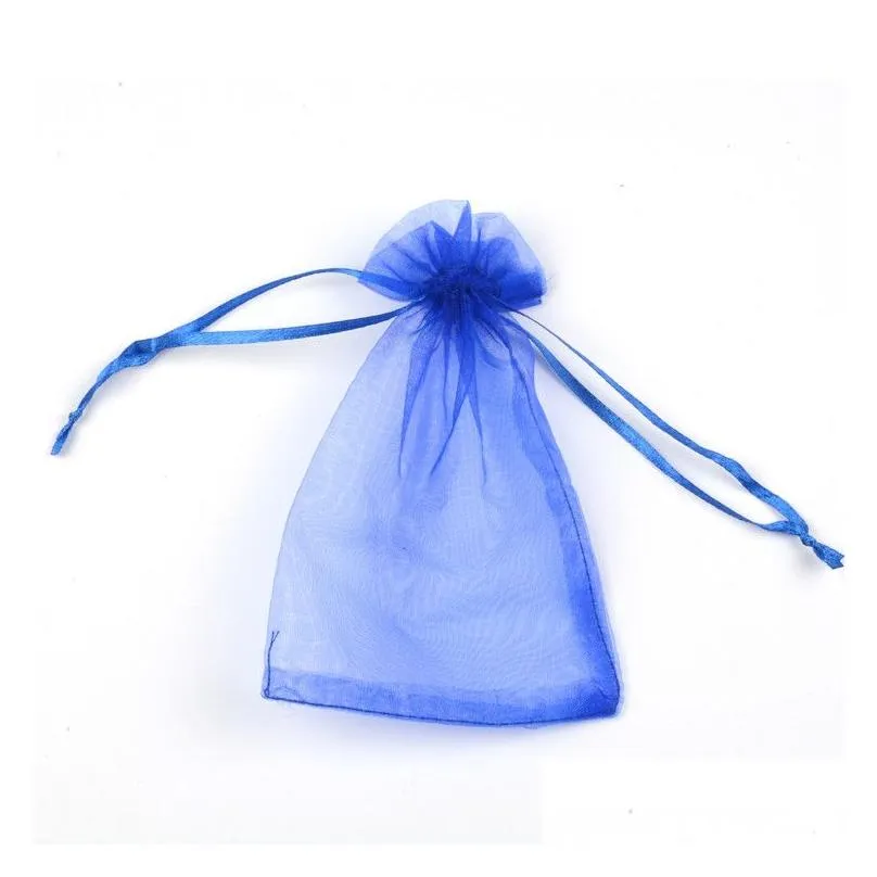 bulk 5 size mixed organza jewelry bags fashion wedding party xmas gift packaging pouches with drawstring wholesale