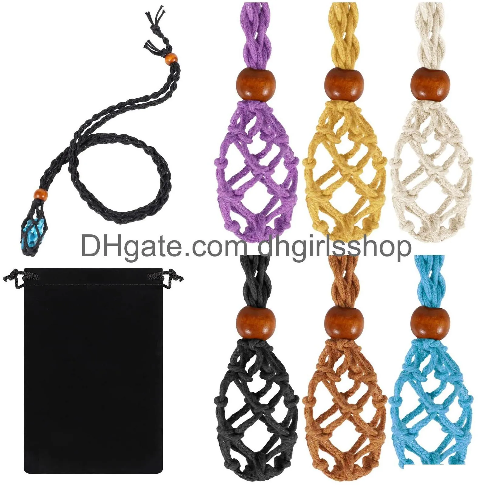 pendant necklaces crystal necklace holder cords adjustable cage empty stone f ameef