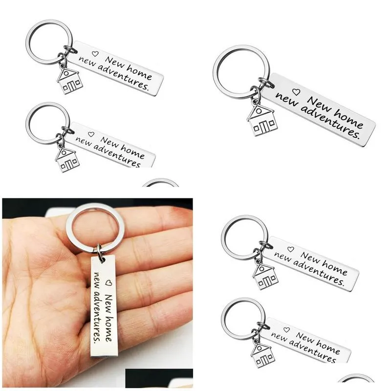 cute key chains housewarming gift for her or him home adventures keychain house keys keyring moving together first home
