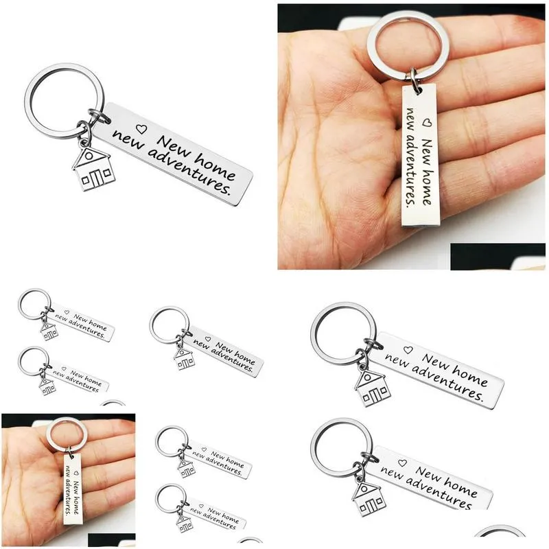 cute key chains housewarming gift for her or him home adventures keychain house keys keyring moving together first home