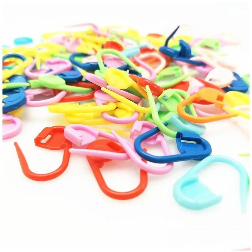 Craft Tools 1000Pc Mix Color Plastic Knitting Locking Stitch Markers Crochet Latch Needle Clip Hook Drop Delivery Home Garden Arts Cr