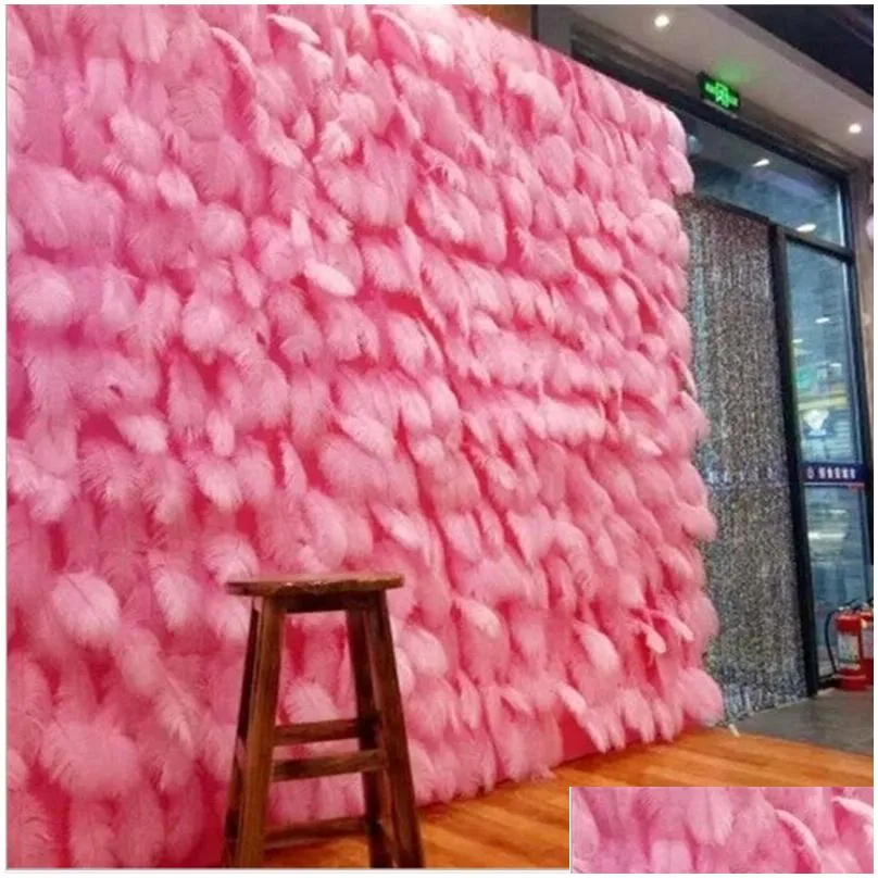 ostrich feather decorations backdrops party wedding birthday photo props wall wholesale anniversary supplies 15-20cm 100pcs each bag