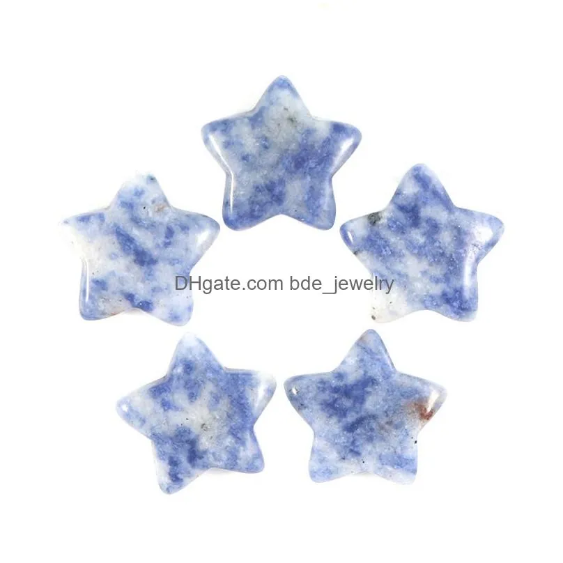 20mm random color mini star statue natural stone carving home decoration crystal polishing gem healing jewelry