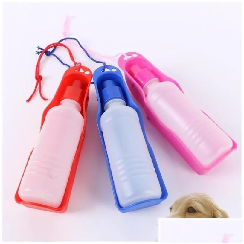 Water Bottles 250Ml Dog Outdoor Bottle Travel Sport Feed Drinking Pet Supply Portable Product Drop K3 Delivery Home Garden Kitchen D