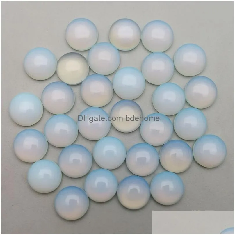 14mm natural stone round cabochon loose beads rose quartz turquoise stones face for reiki healing crystal ornaments necklace ring earrrings jewelry