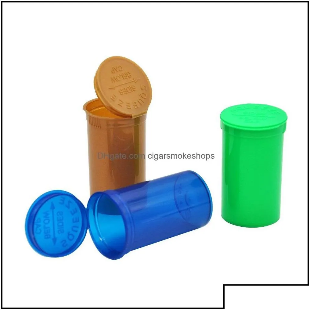 other smoking accessories 19 dram squeeze  top bottle dry herb box pill case container airtight waterproof storage cigarsmokeshops