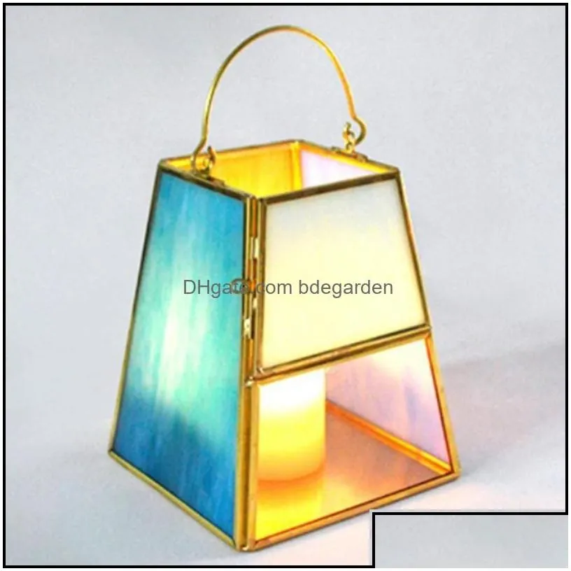 candle holders candle holders lantern tea light stand candleholders geometric trapezoid for living room and bathroom decoration candl