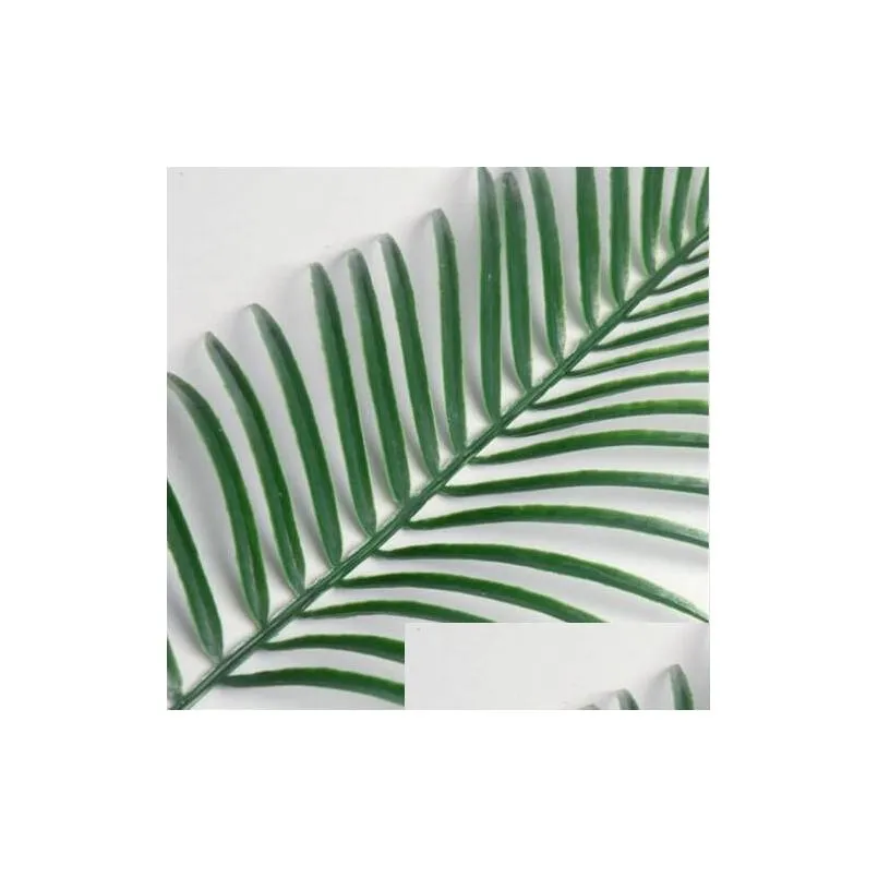 artificial fake plastic leaves green plants fake palm tree leaf greenery for floral flower arrangement flore wedding decoration gb116