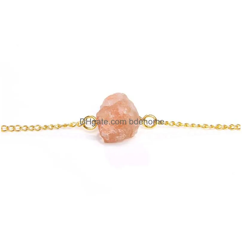 fashion raw quartz stone reiki healing crystal chakra pendant necklace for women jewelry