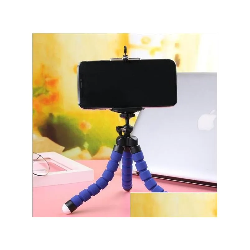 mini flexible camera phone holder flexible octopus tripod bracket stand holder mount monopod styling accessories