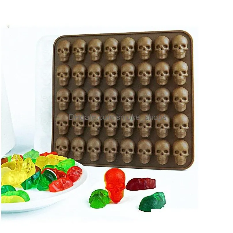 halloween baking moulds skull candy mold silicone skull shape gummy chocolate candies jelly mould