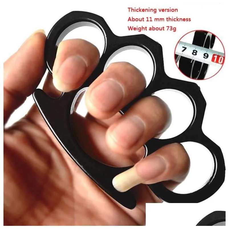thickened metal finger tiger safety defense brass knuckle duster self-defense equipment bracelet pocket edc tool5236247h