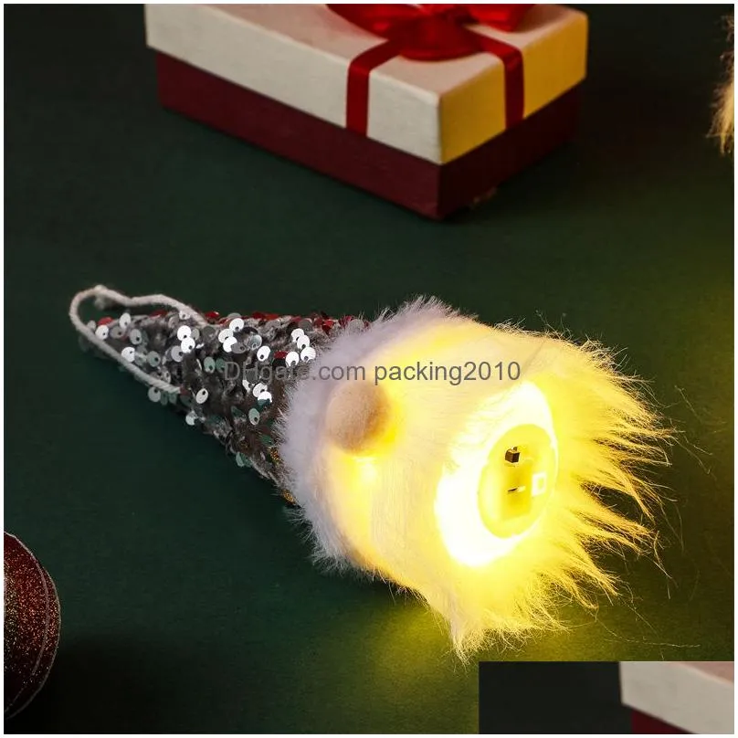 christmas light up gnome plush glowing toys home xmas decoration new year bling toy kids gift table ornament