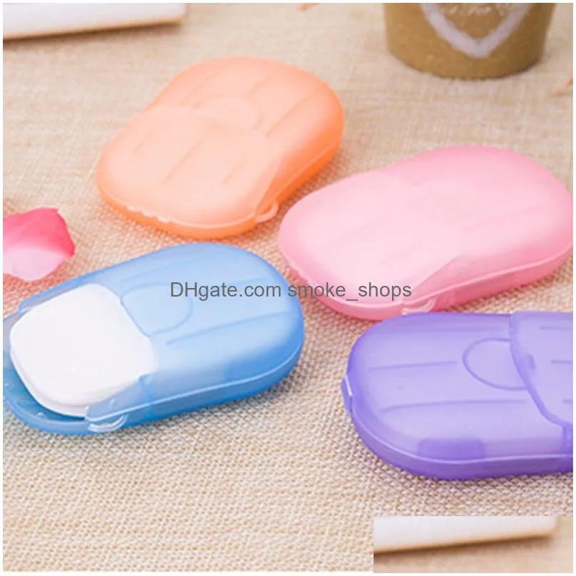 portable travel paper soap sheet outdoor camping hiking disinfecting soap sheets 20pcs in a box