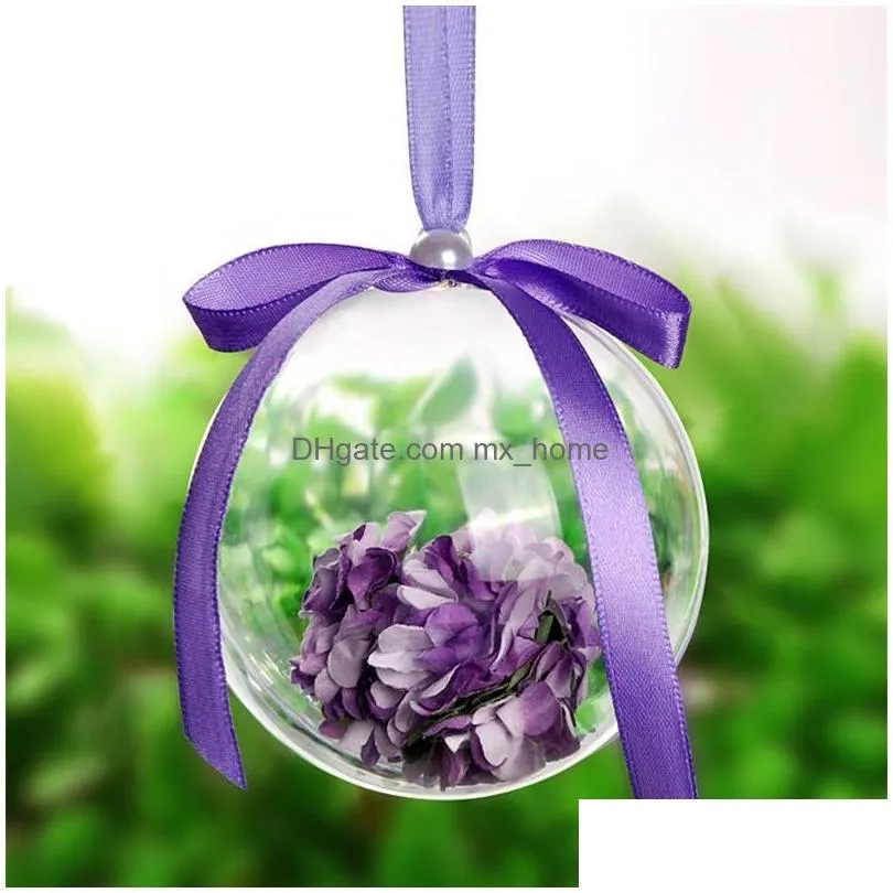 transparent clear fillable candy snack ball box xmas ornament tree favor gift 5cm/6cm/7cm/8cm