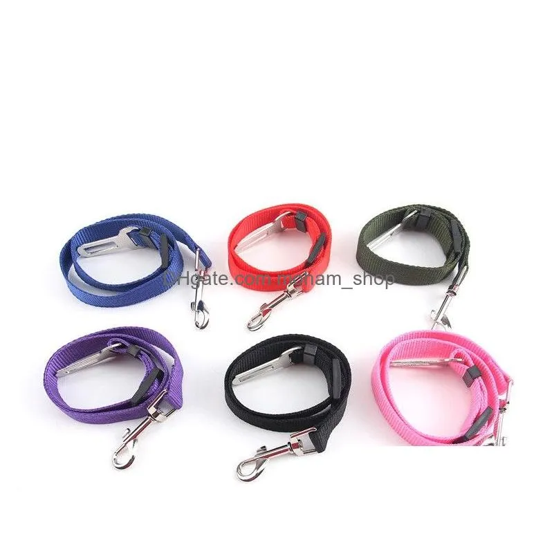  dog pet car safety seat belt seat clip seat belt harness restraint lead adjustable leash travel collar dog set belt