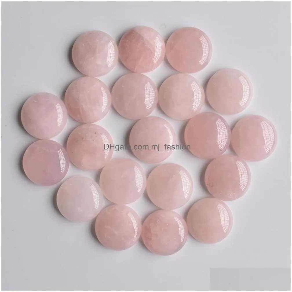 wholesale 20mm mini round natural stone carving cabochon crystal polishing gem healing jewelry diy acc