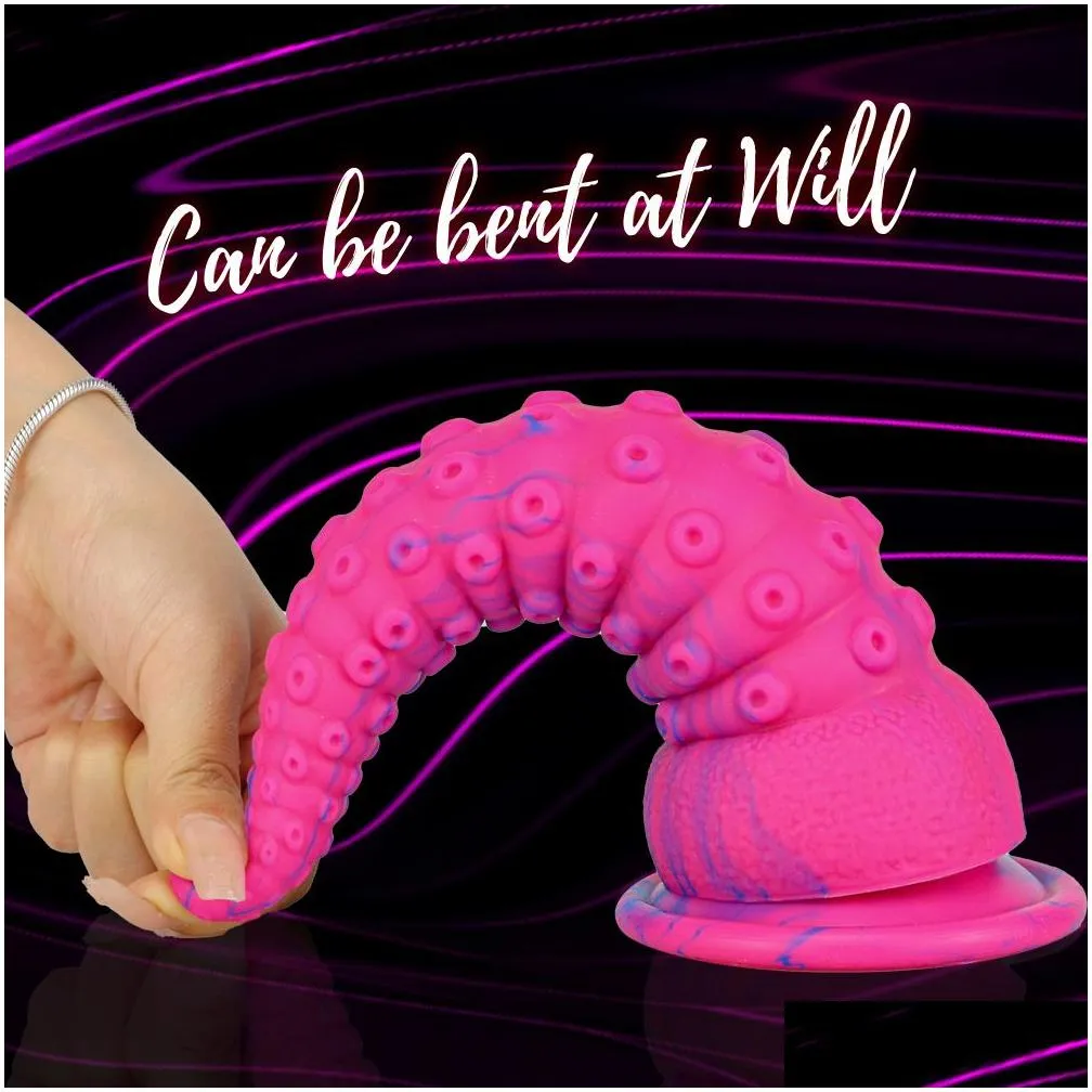 dildos/dongs silicone octopus tentacle huge animal colorful monster prostate massage anal butt plug toy for women adult toys