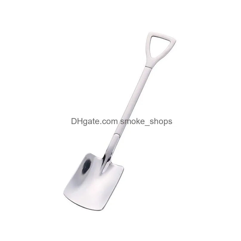 shovel shape stainless steel spoons ice cream fruit spoon for home kitchen or restaurant