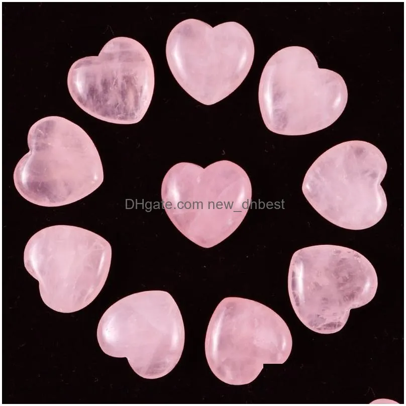 heart ornaments natural rose quartz turquoise stone naked stones hearts decoration hand handle pieces diy necklace accessories