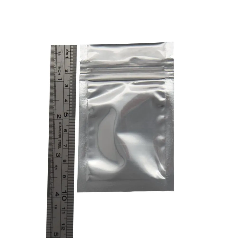 6x10cm clear aluminum zipper packaging bags small mylar foil zip plastic bag zip lock package bagaluminum bag 300 pieces