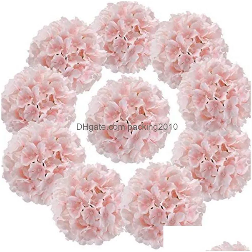 artificial hydrangeas with 23cm stems 54 petals realistic silk hydrangea fake flowers for wedding home office party cafe arches